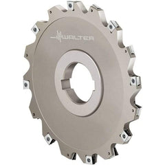 Walter - Arbor Hole Connection, 0.7087" Cutting Width, 0.4724" Depth of Cut, 80mm Cutter Diam, 1-1/16" Hole Diam, 4 Tooth Indexable Slotting Cutter - F4153.B Toolholder, LN.U 080304 Insert, Right Hand Cutting Direction - Benchmark Tooling