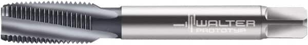 Walter-Prototyp - 5/8-11 UNC 4 Flute 3B Modified Bottoming Spiral Flute Tap - Powdered Metal, TiCN Finish, 3-13/16" OAL, Right Hand Flute, Right Hand Thread, Series A2245876 - Benchmark Tooling