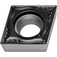 Walter - CCGT432 MP4 Grade WPP10S Carbide Turning Insert - TiCN/Al2O3/TiN Finish, 80° Diamond, 1/2" Inscr Circle, 3/16" Thick, 1/32" Corner Radius - Benchmark Tooling
