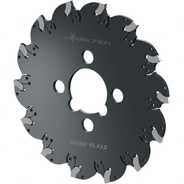 Walter - Arbor Hole Connection, 0.1181" Cutting Width, 2.2835" Depth of Cut, 200mm Cutter Diam, 1.5748" Hole Diam, 19 Tooth Indexable Slotting Cutter - F5055.B Toolholder, SX-3E Insert, Right Hand Cutting Direction - Benchmark Tooling