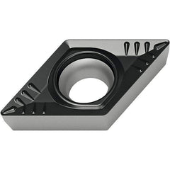 Walter - DCMT32.52 RM4 Grade WMP20S Carbide Turning Insert - TiCN/Al2O3/TiCN Finish, 55° Diamond, 3/8" Inscr Circle, 5/32" Thick, 1/32" Corner Radius - Benchmark Tooling