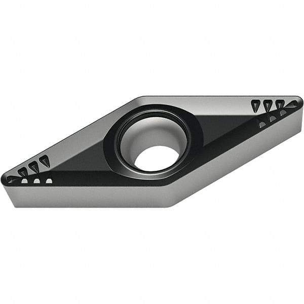 Walter - VCMT332 RP4 Grade WPP30S Carbide Turning Insert - TiCN/Al2O3/TiN Finish, 35° Diamond, 3/8" Inscr Circle, 3/16" Thick, 1/32" Corner Radius - Benchmark Tooling