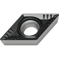 Walter - DCMT32.52 RP4 Grade WPP10S Carbide Turning Insert - TiCN/Al2O3/TiN Finish, 55° Diamond, 3/8" Inscr Circle, 5/32" Thick, 1/32" Corner Radius - Benchmark Tooling