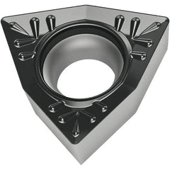 Walter - WCMT32.52 RP4 Grade WPP10S Carbide Turning Insert - TiCN/Al2O3/TiN Finish, 80° Trigon, 3/8" Inscr Circle, 5/32" Thick, 1/32" Corner Radius - Benchmark Tooling