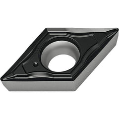 Walter - DCMT32.52 FP4 Grade WPP20S Carbide Turning Insert - TiCN/Al2O3/TiN Finish, 55° Diamond, 3/8" Inscr Circle, 5/32" Thick, 1/32" Corner Radius - Benchmark Tooling