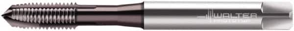 Walter-Prototyp - M10x1.50 Metric, 3 Flute, Hardlube Finish, Powdered Metal Spiral Point Tap - Plug Chamfer, Left Hand Thread, 100mm OAL, 20mm Thread Length, 10mm Shank Diam, 6HX Class of Fit, Series EP2021382 - Exact Industrial Supply