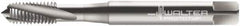 Walter-Prototyp - #4-40 UNC 3 Flute 3B Modified Bottoming Spiral Flute Tap - Cobalt, Bright Finish, 56mm OAL, Right Hand Flute, Right Hand Thread, Series 22400 - Exact Industrial Supply
