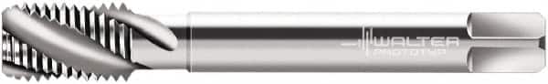 Walter-Prototyp - M6x1.00 Metric 2 Flute 6H Modified Bottoming Spiral Flute Tap - Cobalt, Bright Finish, 80mm OAL, Right Hand Flute, Right Hand Thread, Series N20566 - Exact Industrial Supply