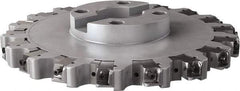 Seco - Shell Mount Connection, 0.63" Cutting Width, 3.4" Depth of Cut, 304.8mm Cutter Diam, 2-1/2" Hole Diam, 18 Tooth Indexable Slotting Cutter - R335.25 Toolholder, LNHQ 1707, XNHQ 1707 Insert, Left Hand Cutting Direction - Benchmark Tooling