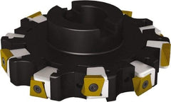 Seco - Shell Mount Connection, 0.6299" Cutting Width, 2-1/8" Depth of Cut, 200mm Cutter Diam, 1.5748" Hole Diam, 12 Tooth Indexable Slotting Cutter - R335.25 Toolholder, LNHQ 1707, XNHQ 1707 Insert, Right Hand Cutting Direction - Benchmark Tooling