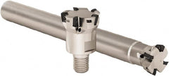 Seco - 1" Cut Diam, 0.236" Max Depth of Cut, 1" Shank Diam, Indexable Plunge End Mill - Straight Shank, Multiple Insert Styles, R217.79 Toolholder Style, Through Coolant, Series Turbo 10 - Benchmark Tooling