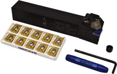 Seco - 11 Piece, CNMP Insert Style, PCLNL-16-4DJETL Toolholder Style, Indexable Turning Set - 1 Toolholder Included - Benchmark Tooling