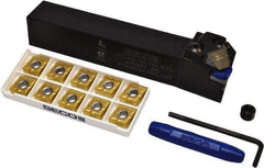 Seco - 11 Piece, CNMG Insert Style, PCLNL-16-4DJETL Toolholder Style, Indexable Turning Set - 1 Toolholder Included - Benchmark Tooling