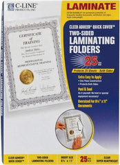 C-LINE - 25 Self-Laminating Pockets - 12 mil Thick x 9.13" Wide x 0.95' Long - Benchmark Tooling