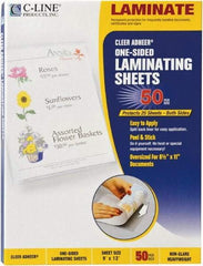 C-LINE - 50 Self-Laminating Sheets - 2 mil Thick x 9" Wide x 1' Long - Benchmark Tooling