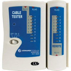 Jonard Tools - Modular Cable Tester - LED Screen, RJ11, RJ12 & RJ45 Connectors - Benchmark Tooling