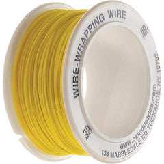 OK Industries - 30 AWG, 1 Strand, 15.2 m OAL, Copper Hook Up Wire - Yellow Kynar Jacket - Benchmark Tooling