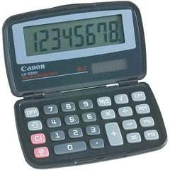 Canon - 8-Digit LCD 8 Function Handheld Calculator - 4-3/8 x 2-3/4 Display Size, Black, Solar & Battery Powered - Benchmark Tooling