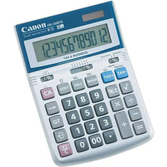 Canon - 12-Digit LCD 12 Function Handheld Calculator - 4-7/8 x 6-7/8 Display Size, White, Solar & Battery Powered - Benchmark Tooling