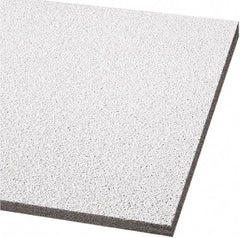 Armstrong World - 24" Long x 24" Wide, Wet-Formed Mineral Fiber Ceiling Tile - ASTM E1264 Specification, White - Benchmark Tooling