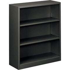 Hon - 3 Shelf, 41" High x 34-1/2" Wide Bookcase - 12-5/8" Deep, Steel, Charcoal - Benchmark Tooling