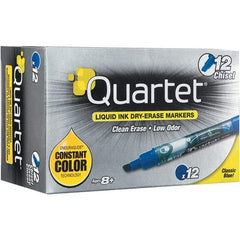 Quartet - Blue, Chisel Tip, Dozen EnduraGlide Dry Erase Markers - For Use with Dry Erase Marker Boards - Benchmark Tooling