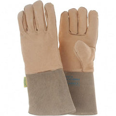 Value Collection - Welder's & Heat Protective Gloves - 13.5" NATRL LRG 1/PR COMFOFLEX PIGSKN WELD GLV - Benchmark Tooling