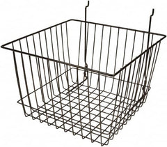 ECONOCO - 12" Deep, Square Steel Peg Board/Slatwall Basket - 12" Wide x 8" High - Benchmark Tooling