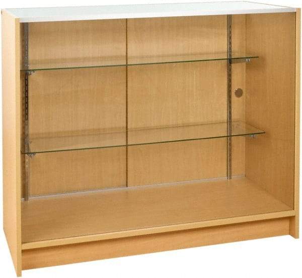 ECONOCO - 2 Shelf Visible Storage Cabinet - Melamine, 48" Wide x 20" Deep x 38" High, Maple - Benchmark Tooling