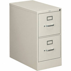 Hon - 15" Wide x 29" High x 26-1/2" Deep, 2 Drawer Vertical File - Steel, Light Gray - Benchmark Tooling