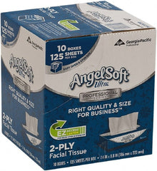 Georgia Pacific - Case of (10) 125-Sheet Flat Boxes of White Facial Tissues - Benchmark Tooling