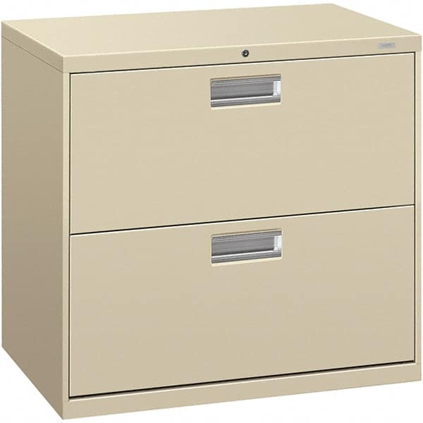 Hon - 30" Wide x 28.38" High x 19-1/4" Deep, 2 Drawer Lateral File - Steel, Putty - Benchmark Tooling