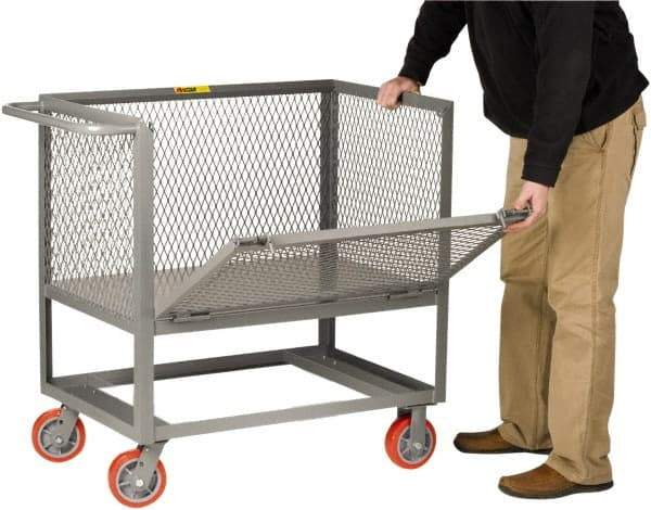 Little Giant - 2,000 Lb Capacity Steel Raised Deck Box Truck - Steel Deck, 24" OAW, 48" Platform Length x 20" Platform Height, Polyurethane Casters - Benchmark Tooling