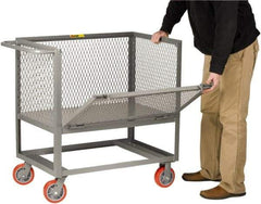 Little Giant - 2,000 Lb Capacity Steel Raised Deck Box Truck - Steel Deck, 30" OAW, 48" Platform Length x 20" Platform Height, Polyurethane Casters - Benchmark Tooling