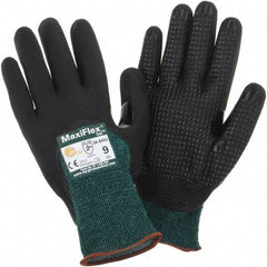 PIP - Size L, ANSI Cut Lvl A2, Cut Resistant Gloves - Palm, Fingers & Knuckles Coated, Green/Black - Benchmark Tooling