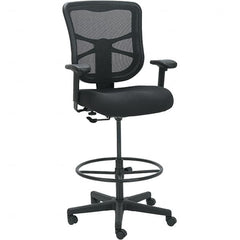 ALERA - 51-5/8" High Stool - 25.63" Wide x 26" Deep, Fabric Mesh Seat, Black - Benchmark Tooling