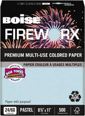 Boise - 8-1/2" x 11" Bottle Rocket Blue Colored Copy Paper - Use with Laser Printers, Copiers, Inkjet Printers - Benchmark Tooling