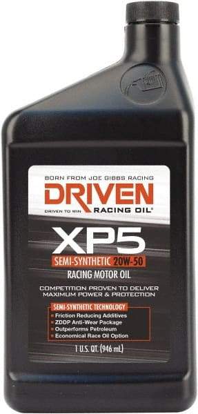 Joe Gibbs Driven Racing Oil - 1 Quart Semi-Synthetic Racing Oil - Grade 20W-50 - Benchmark Tooling