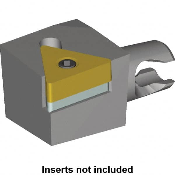 Kennametal - Right Hand Cut, Size KM16, TN.. Insert Compatiblity, Modular Turning & Profiling Cutting Unit Head - 10mm Ctr to Cutting Edge, 20mm Head Length, Series KM Micro - Benchmark Tooling