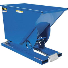 Vestil - 4,000 Lb Load Capacity, 3/4 Cu Yd, Steel Self-Dumping Hopper - 31-9/16" Wide x 61-1/8" Long x 42-3/4" High, Blue - Benchmark Tooling
