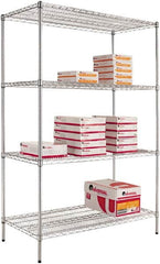 ALERA - 4 Shelf Wire Shelving - Starter Unit - 24" Deep x 72" High, - Benchmark Tooling