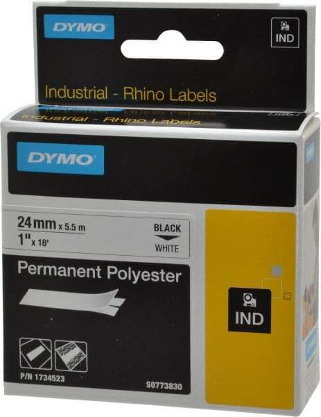 Rhino - 216" Long, White Permanent Polyester Tape Self Laminating Label - For RHINO 6000 or RHINO 6500 - Benchmark Tooling