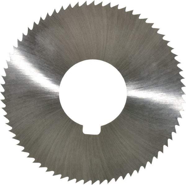 Value Collection - 2-3/4" Diam x 0.023" Blade Thickness x 1" Arbor Hole Diam, 72 Tooth Slitting and Slotting Saw - Arbor Connection, Right Hand, Uncoated, High Speed Steel, Concave Ground, Contains Keyway - Benchmark Tooling