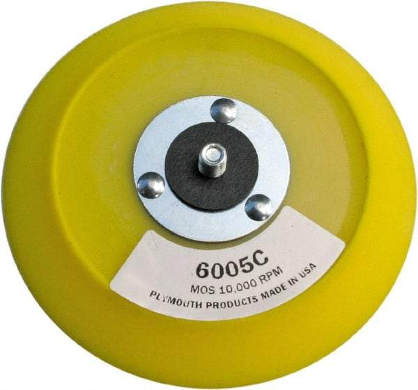 Made in USA - 5" Diam Adhesive/PSA Disc Backing Pad - Medium Density, 10,000 RPM - Benchmark Tooling