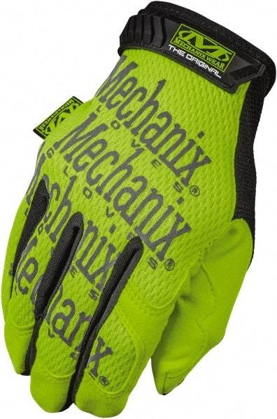 Mechanix Wear - Size S (8) Synthetic Synthetic Blend General Protection Work Gloves - For General Purpose, Uncoated, Hook & Loop Cuff, Full Fingered, Hi-Vis Yellow, Paired - Benchmark Tooling