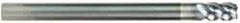 OSG - 10mm, 4 Flute, Single End, Solid Carbide, 1mm Corner Radius End Mill - 100mm OAL, 45° Helix, Right Hand Flute, 15mm LOC, Right Hand Cut, 30mm Extended Reach - Benchmark Tooling