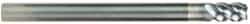 OSG - 3/8", 4 Flute, Single End, Solid Carbide, 0.02" Corner Radius End Mill - 3" OAL, 45° Helix, 3/8" LOC, 1" Extended Reach - Benchmark Tooling