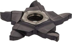 Iscar - 34F23901522PENTA F Grade IC908, 2.39mm Cutting Width Carbide Grooving Insert - 5mm Max Depth of Cut, Right Hand, 0.15mm Corner Radius, TiAlN Finish - Benchmark Tooling