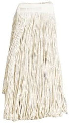 Ability One - Wet Mop Heads & Pads; Style: Cut End ; Material: Cotton ; Approximate Weight (oz.): 12 ; Mop Color: Natural ; Headband Size (Inch): 5 ; Connection Type: Clamp Jaw - Exact Industrial Supply