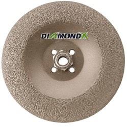 Camel Grinding Wheels - 24 Grit, 7" Wheel Diam, 1/4" Wheel Thickness, Type 29 Depressed Center Wheel - Diamond, 8,500 Max RPM - Benchmark Tooling